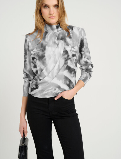 Gestuz Aronagz P Blouse - Grey - 34 Gestuz Aronagz P Blouse - Grey - 34