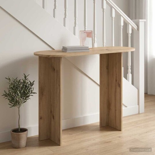 vidaXL Konsollbord Artisan eik 100 x 39,5 x 75 cm Konstruert tre