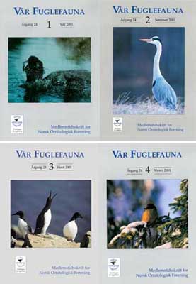 Norsk Ornitologisk Forening Vår Fuglefauna   2001  hele årgang 24