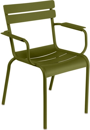 Fermob - Luxembourg Armchair Pesto - Utendørs Spisebordstoler - Frédéric Sofia - grønn Metall