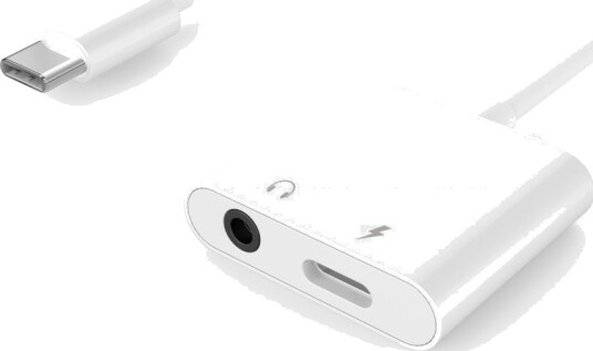Cablexpert Usb C Til Hodetelefonjakk / Ladeadapter Usb C Hann Til Minijakk Usb C Hunn 10 Cm Hvit
