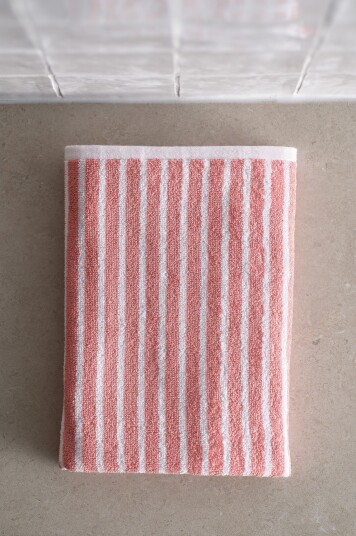 Jotex Badehåndkle 70x140 Cm Rosa/vit DIXIE 22042990249