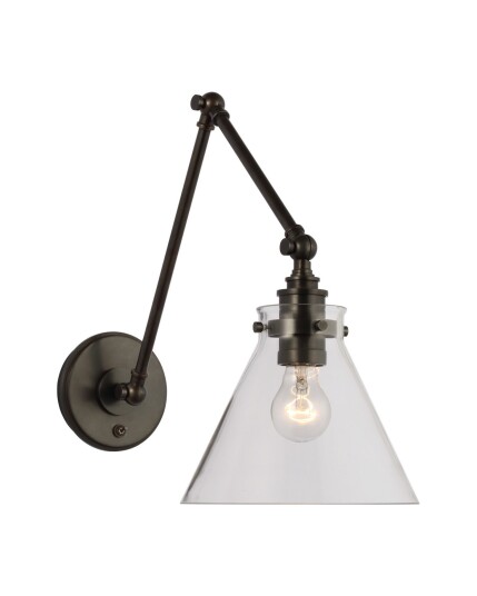 Parkington vägglampa dubbel brons/klarglas Parkington vägglampa dubbel brons/klarglas