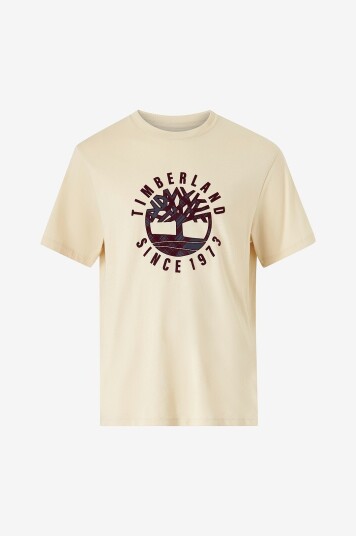 Timberland T skjorte Holiday Front Graphic SS Tee Beige