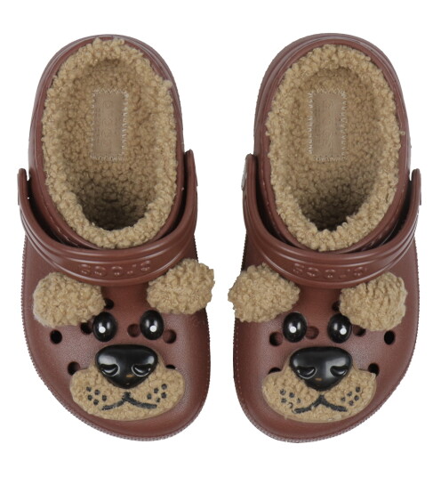 Crocs Dark Clay Classic Lined IAM Brown Bear Clog K 33-34