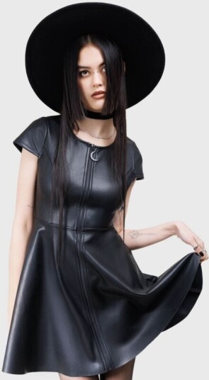 KIHILIST by KILLSTAR Goth Kort kjole Dark Whisper Dress XS til XL Damer svart