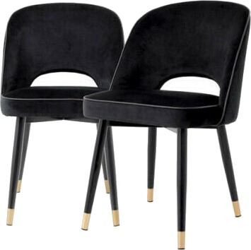 Cliff spisestoler roche black velvet 2 seter Cliff spisestoler roche black velvet 2 seter