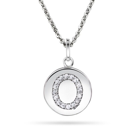 Pan Jewelry, Anheng i sølv med zirkonia bokstav O Pan Jewelry, Anheng i sølv med zirkonia bokstav O