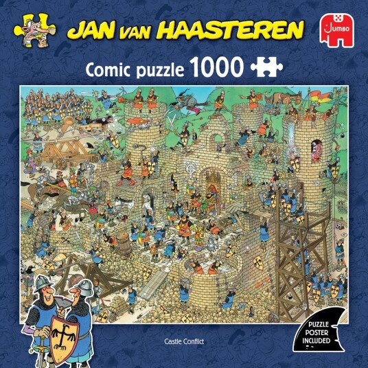 Jan van Haasteren Puslespill 1000 brikker Castle Conflict Jan van Haasteren Puslespill 1000 brikker Castle Conflict