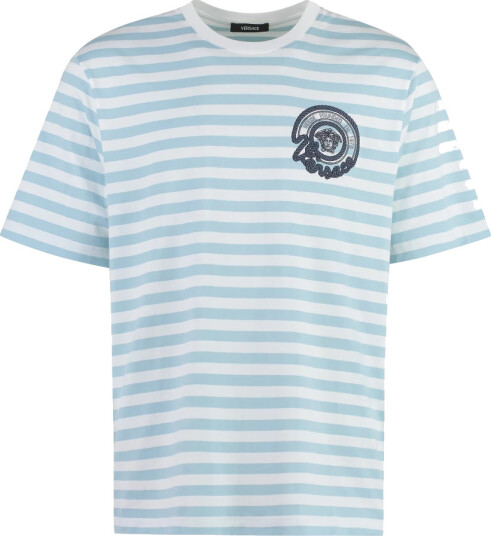 Versace Herre Topper Blå S,