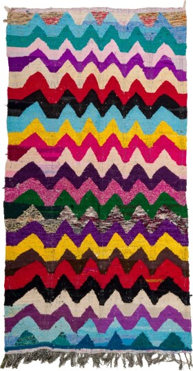 Marokkansk Boucherouite teppe 125 x 235 cm Størrelse: 125 x 235 cm