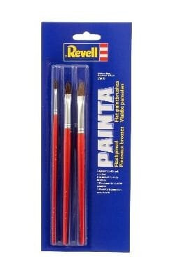 Revell Painta Flatt Penselsett for Modellbygging - Størrelse 2, 6, 10 Revell Painta Flatt Penselsett for Modellbygging - Størrelse 2, 6, 10