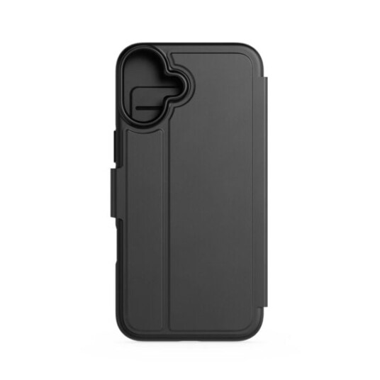 Tech21 Evo Lite Wallet i Skinn til iPhone 16 Plus med 2.4m Fallbeskyttelse - Svart