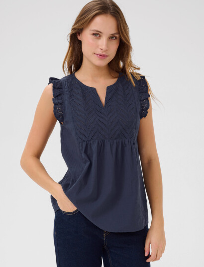 Culture Cutoril Top - Navy - XL