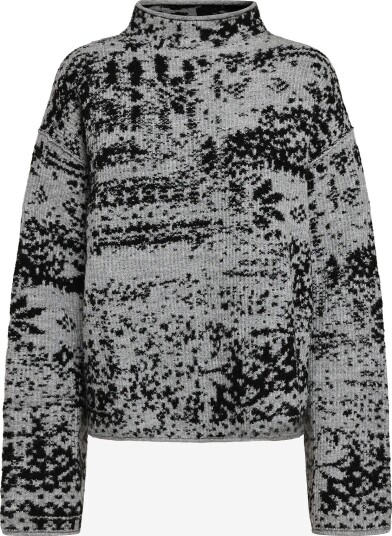 Weekday Saba Jacquard Jumper - BLACK & GREY - XS