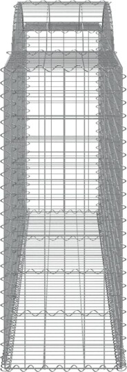 vidaXL Gabionkurver buede 2 stk 300x50x120/140 cm galvanisert jern