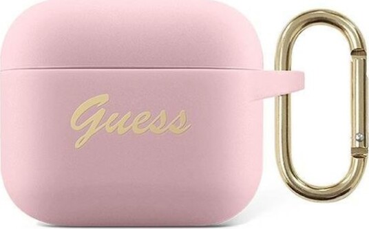 Gjett Gua3sssi Airpods 3 Deksel Rødt/Rosa Silikon Vintage Script
