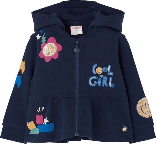 Boboli Fleece Jacket For Girl  Bci   NAVY   140