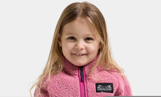 Didriksons Fleeceskjorte Gibbs Kids Fullzip 2 Rosa