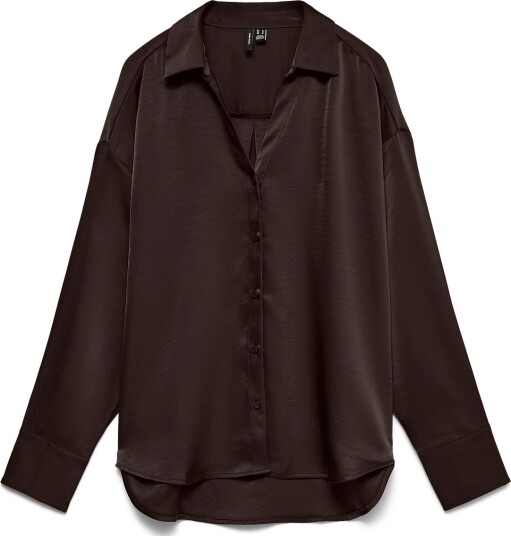 Vero Moda Vmmiro Langermet Skjorte Regular Fit Brun XS