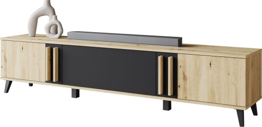 Torvos TV-benk 180 cm - Brun/Svart