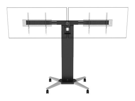VISION VFM-F51T vogn - for 2 LCD/plasma-paneler - motordrevet - matt svart
