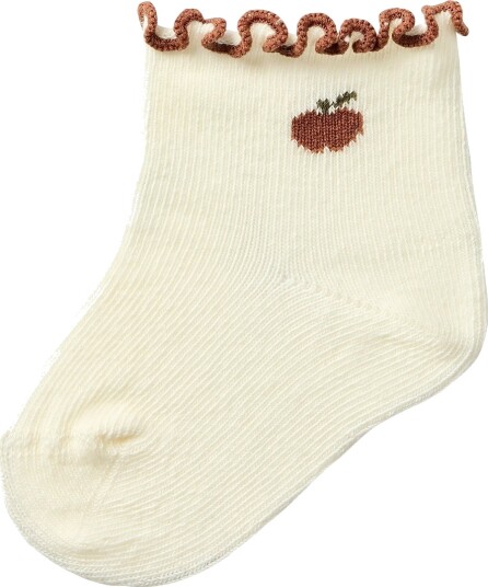 Lil" Atelier Sokker NbfFicucia Turtledove/Apple Lil Atelier 62/68 Sokker Beige Hvit 62 68