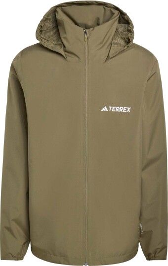 Adidas Men"s Multi Essentials 2L Rain Jacket Olive Strata M