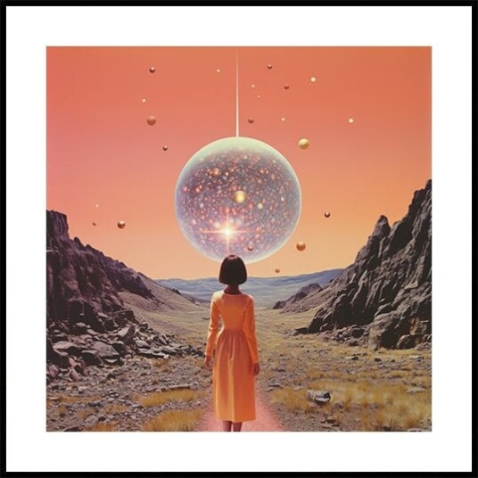 A Space Disco Collage Art Poster Plakat / 30x30cm A Space Disco Collage Art Poster Plakat / 30x30cm