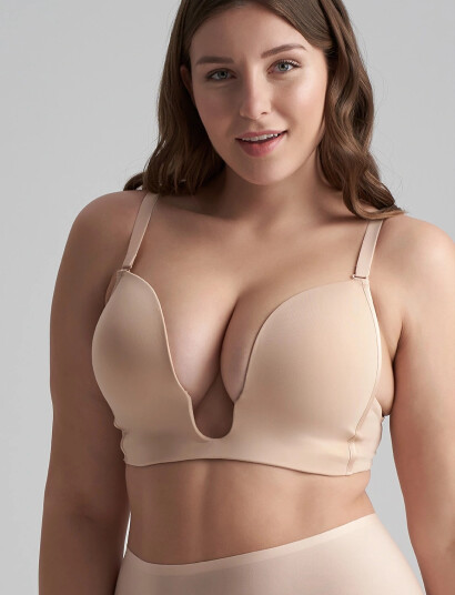 Bye Bra Ultra Plunge Bra Beige XXL Bye Bra Ultra Plunge Bra Beige XXL