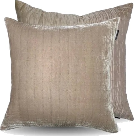 Silkevelour putetrekk Taupe 60×60 cm