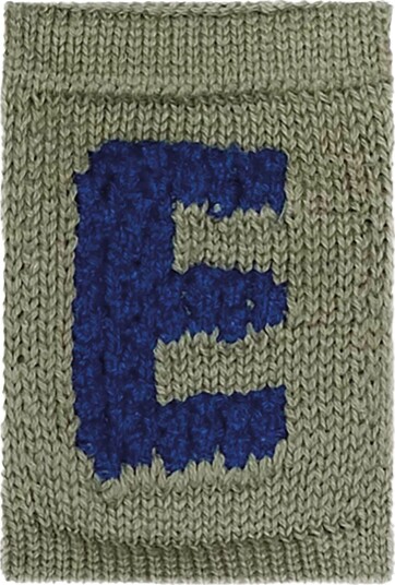 Smallstuff Strikket Bogstav Blue E