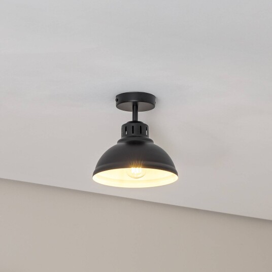 Luminex Sven taklampe 1 lyskilde svart stål E27