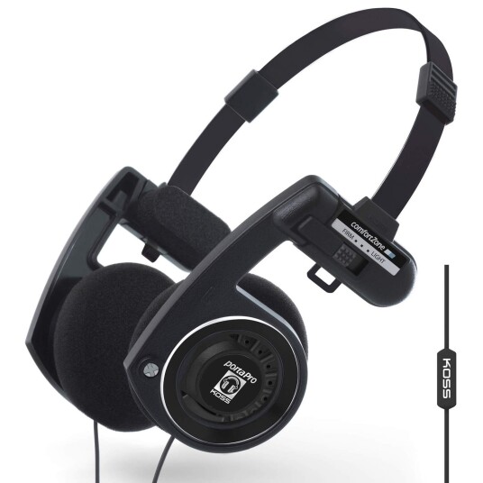 KOSS Headphone PortaPro 3.0 On Ear Mic Remote Dark Master KOSS Headphone PortaPro 3.0 On Ear Mic Remote Dark Master