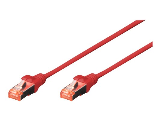 Digitus 50 cm RJ-45 Koblingskabel Cat 6A S/FTP Rød RAL 3020