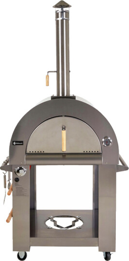 Hällmark Gass Pizzaovn i Rustfritt Stål med Sammenleggbart Grillflate 120 cm