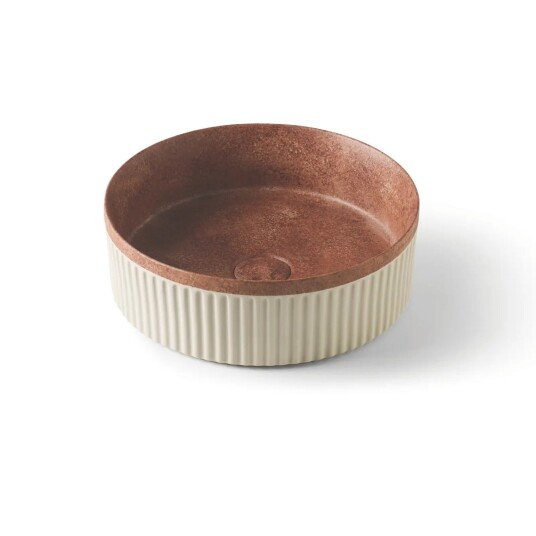 Bathco Wadi Rund Porselens Rustik Rød KO-00466 Bathco Wadi Rund Porselens Rustik Rød KO-00466