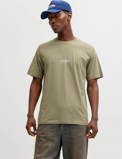 Jack & Jones Jjesoho Tee Ss Crew Neck Noos   Khaki green   M