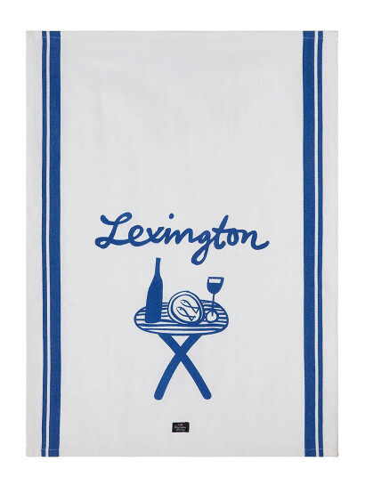 Lexington Home Printed Org Cotton Twill Kitchen Towel - White - 50X70