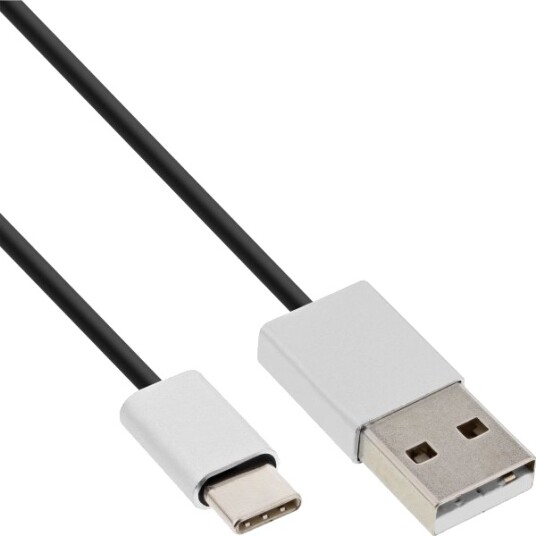 Inline 35834 1,5 M Usb C Usb A Usb 2.0 Hankjønn/Hankjønn Svart
