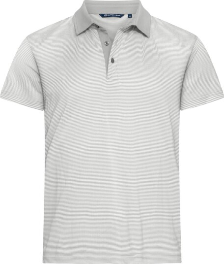 Cutter & Buck Virtue Polo Stripes Sølv Golf pologenser herre Silver (94) Large