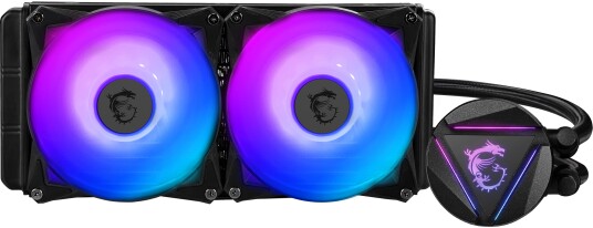 MSI MAG CORELIQUID 280R V2 CPU-kjøler Vannkjøling 280mm radiator 2x140mm ARGB PWM-vifte Intel & AMD kompatibel MSI MAG CORELIQUID 280R V2 CPU-kjøler Vannkjøling 280mm radiator 2x140mm ARGB PWM-vifte Intel & AMD kompatibel