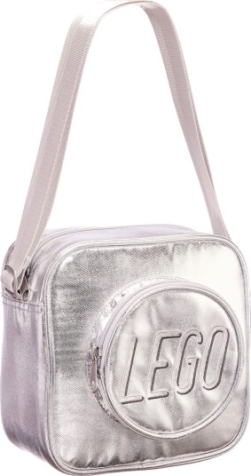 Lego Liten Sølvfarget Crossbody-Veske I Klossestil