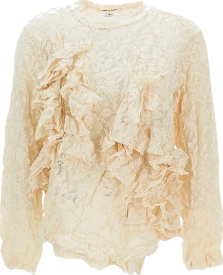 Comme des Garçons Dame Strikkevarer Beige M, Comme des Garçons Dame Strikkevarer Beige M,