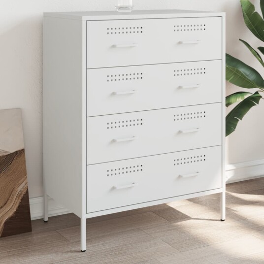 Skjenk hvit 68x39x89 cm stål 8721102389498