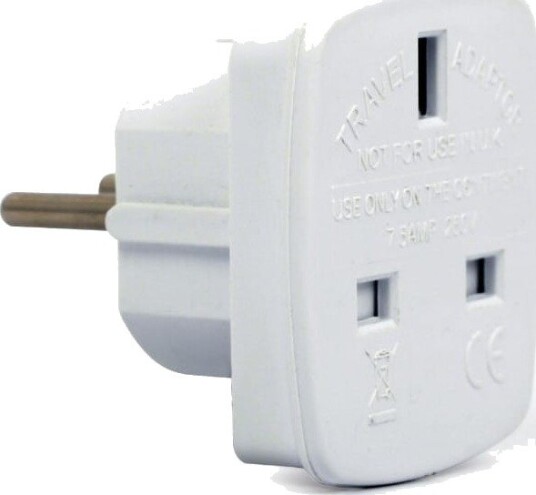 Adapter UK til EU Schuko 7,5A / Reiseadapter UK EU