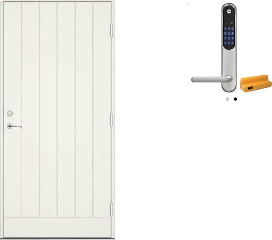 Ytterdør Swedoor Clever-Line+ Koster med Yale Doorman Classic Home