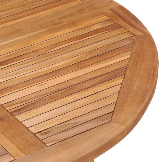 vidaXL Sammenleggbart hagespisebord Ø110x75 cm heltre teak