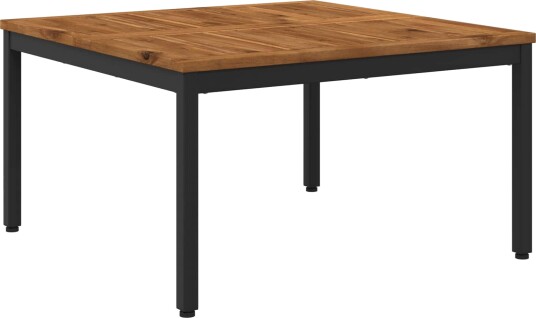 vidaXL Kaffebord Naturlig og svart 80 x 80,5 x 45 cm Solid akasietre