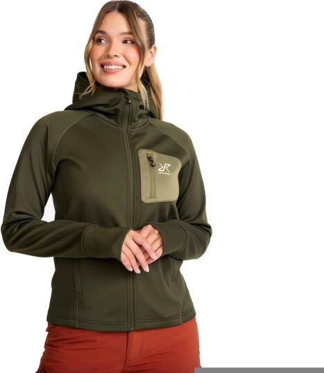 Revolutionrace Evolution Stretch Fleece Hoodie Herre Forest Night 4XL Herre Overdeler Fleece & midlayers